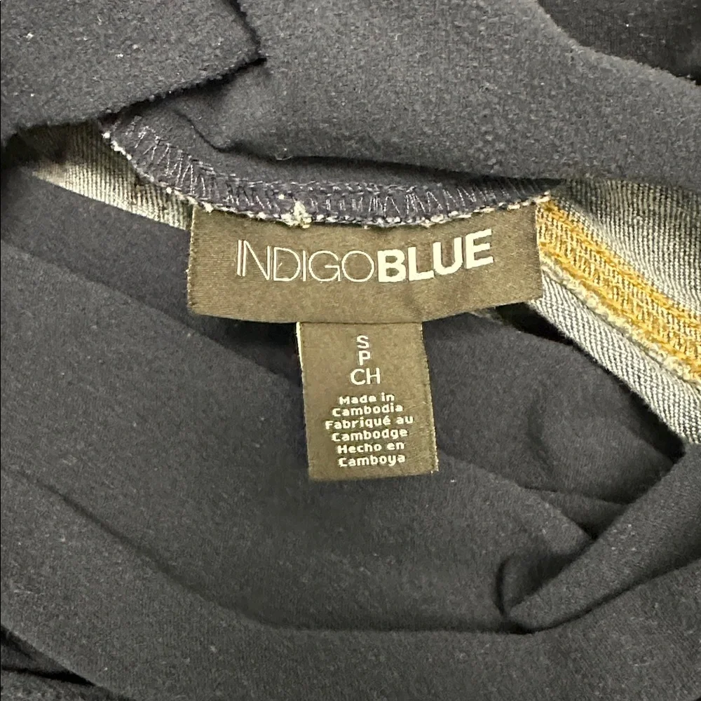 Indigo‎ Blue Maternity Stretch Panel Distressed Shorts